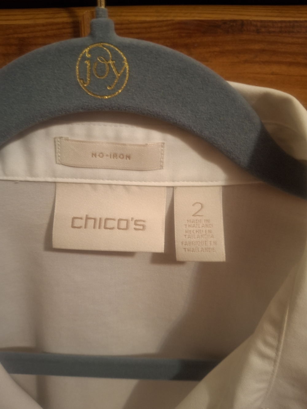 Chico's White Ruffle-Cuff Button-Front Shirt - Picture 2 of 5